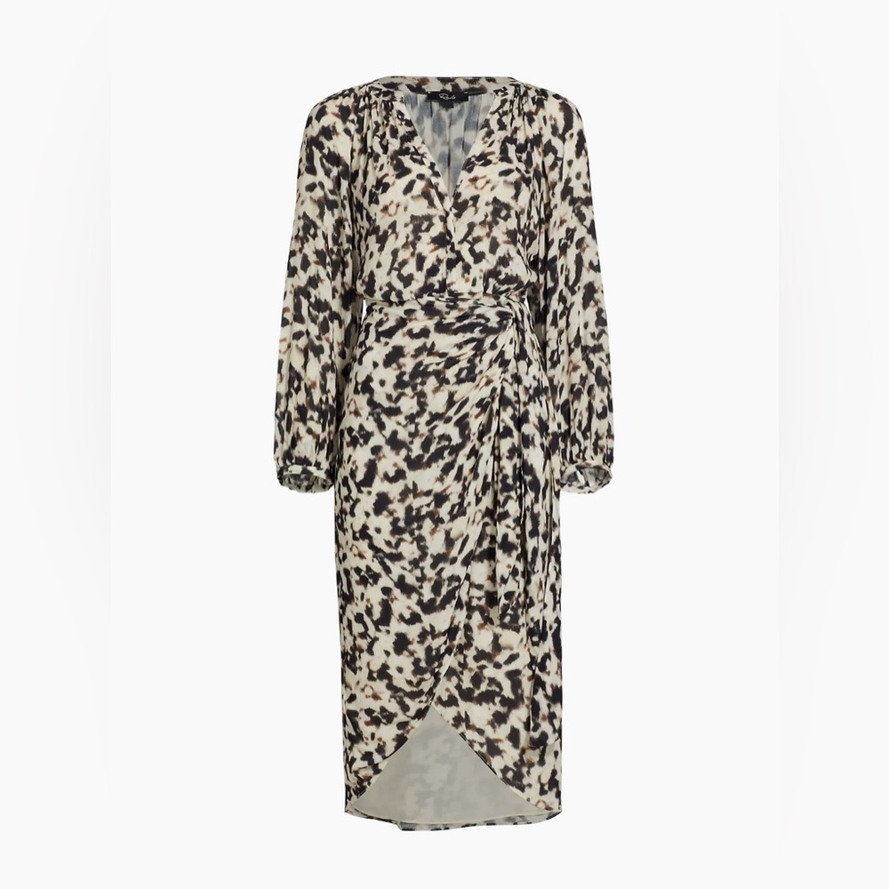 Women’s Designer Elegant Cheetah Print Wrap Dress